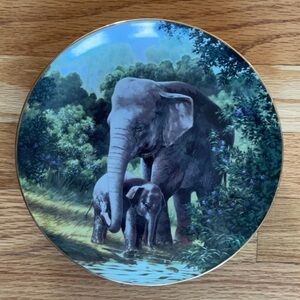 VINTAGE W.L. George Collector Plate “The Asian Elephant” by Will Nelson